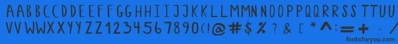 MeaculpaRegular Font – Black Fonts on Blue Background