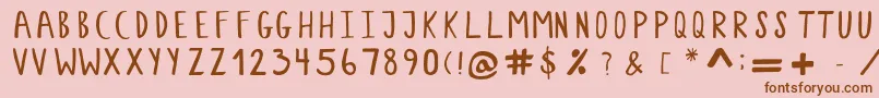 MeaculpaRegular Font – Brown Fonts on Pink Background