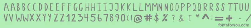 MeaculpaRegular Font – Gray Fonts on Green Background