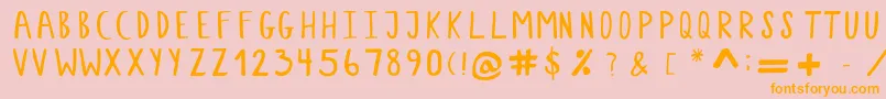 MeaculpaRegular Font – Orange Fonts on Pink Background