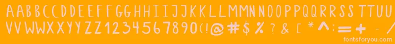 MeaculpaRegular Font – Pink Fonts on Orange Background