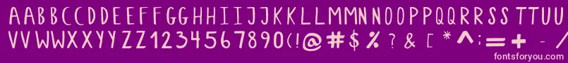 MeaculpaRegular Font – Pink Fonts on Purple Background