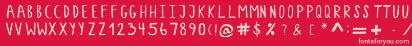 MeaculpaRegular Font – Pink Fonts on Red Background