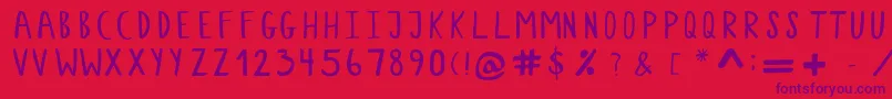 MeaculpaRegular Font – Purple Fonts on Red Background