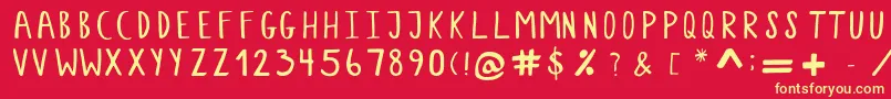 MeaculpaRegular Font – Yellow Fonts on Red Background