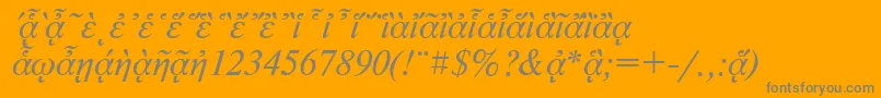 NewtonpgttItalic Font – Gray Fonts on Orange Background