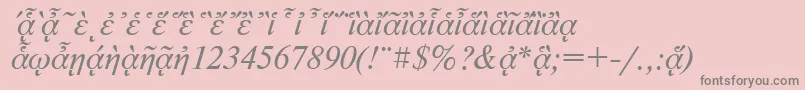 NewtonpgttItalic Font – Gray Fonts on Pink Background