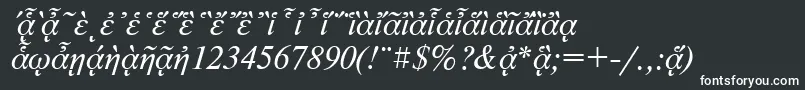 NewtonpgttItalic Font – White Fonts on Black Background