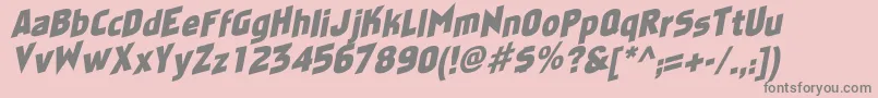 FaktosasSlantedNormal Font – Gray Fonts on Pink Background