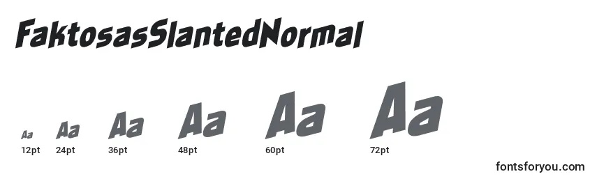 Размеры шрифта FaktosasSlantedNormal