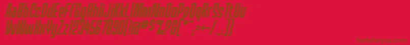 MecheffectsonelcbbItal Font – Brown Fonts on Red Background