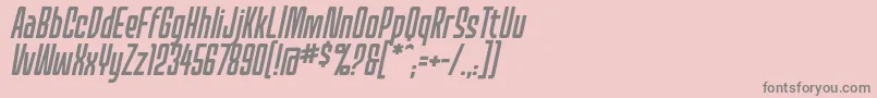 MecheffectsonelcbbItal Font – Gray Fonts on Pink Background