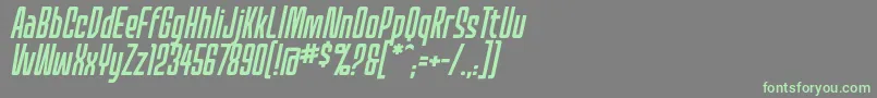 MecheffectsonelcbbItal Font – Green Fonts on Gray Background