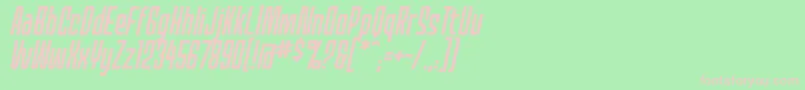 MecheffectsonelcbbItal Font – Pink Fonts on Green Background