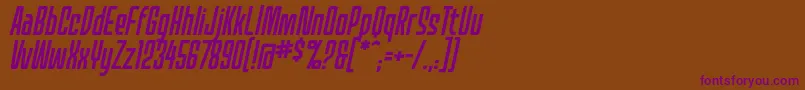 MecheffectsonelcbbItal Font – Purple Fonts on Brown Background