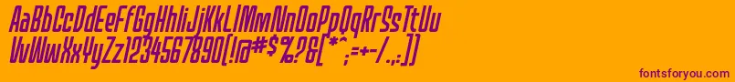 MecheffectsonelcbbItal Font – Purple Fonts on Orange Background