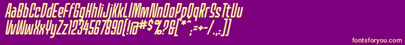 MecheffectsonelcbbItal Font – Yellow Fonts on Purple Background