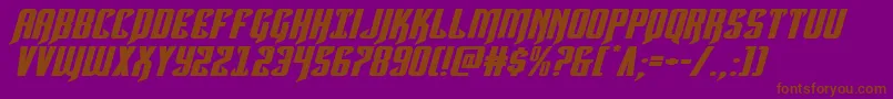 Hawkmoonextraexpandital Font – Brown Fonts on Purple Background