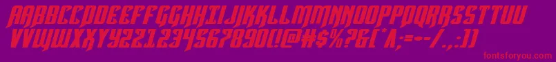 Hawkmoonextraexpandital Font – Red Fonts on Purple Background