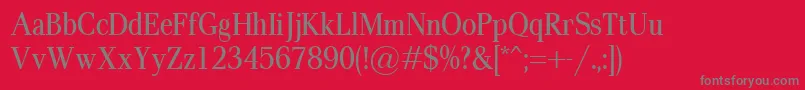 PaxCond Font – Gray Fonts on Red Background