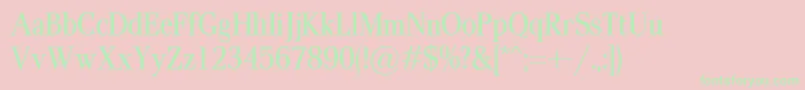 PaxCond Font – Green Fonts on Pink Background