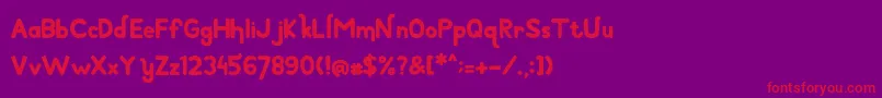 BirthdayBoy Font – Red Fonts on Purple Background