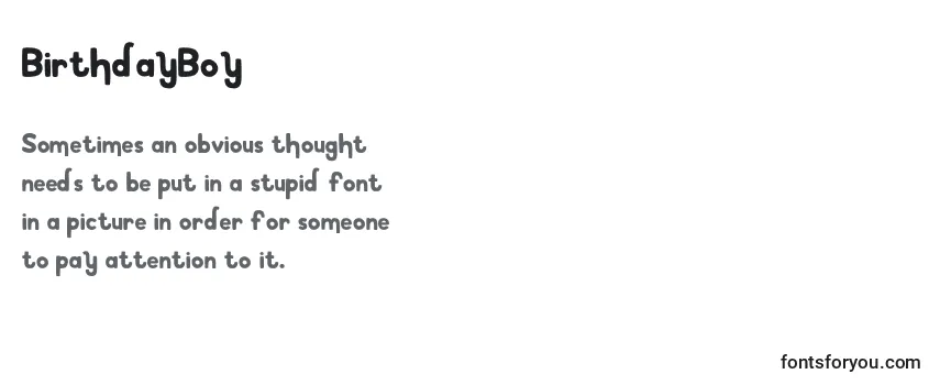 Review of the BirthdayBoy Font