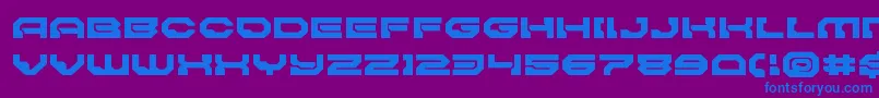 Pulsarclasssolidexpand Font – Blue Fonts on Purple Background