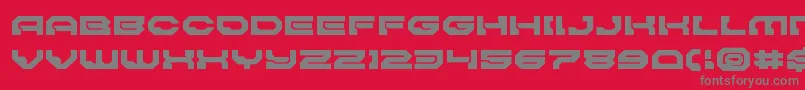 Pulsarclasssolidexpand Font – Gray Fonts on Red Background