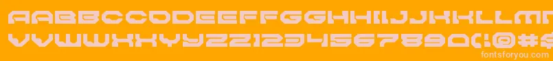 Pulsarclasssolidexpand Font – Pink Fonts on Orange Background