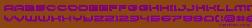 Pulsarclasssolidexpand Font – Purple Fonts on Brown Background