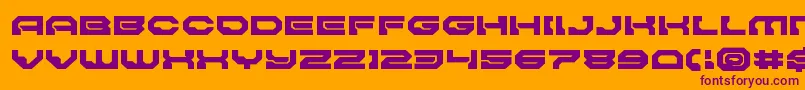 Pulsarclasssolidexpand Font – Purple Fonts on Orange Background