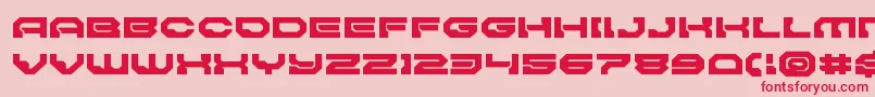 Pulsarclasssolidexpand Font – Red Fonts on Pink Background