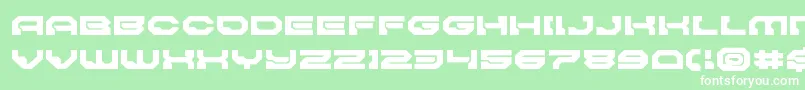 Pulsarclasssolidexpand Font – White Fonts on Green Background