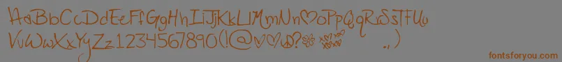 Шрифт Popstarautograph – коричневые шрифты на сером фоне