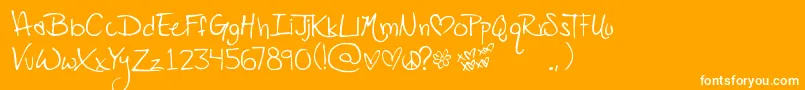 Popstarautograph Font – White Fonts on Orange Background