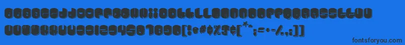 Cosmojunk Font – Black Fonts on Blue Background