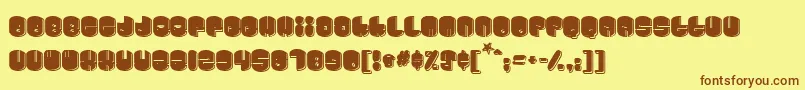 Cosmojunk Font – Brown Fonts on Yellow Background