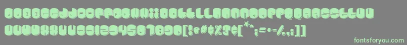 Cosmojunk Font – Green Fonts on Gray Background