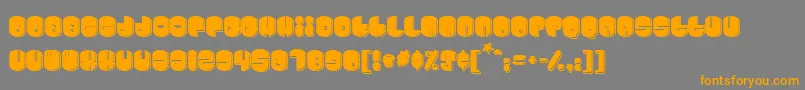 Cosmojunk Font – Orange Fonts on Gray Background