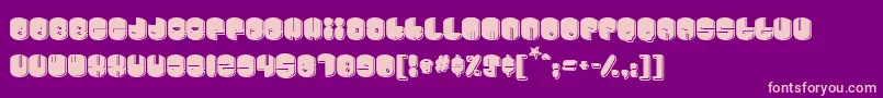 Cosmojunk Font – Pink Fonts on Purple Background