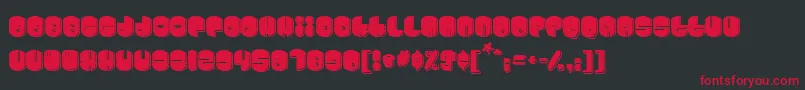 Cosmojunk Font – Red Fonts on Black Background