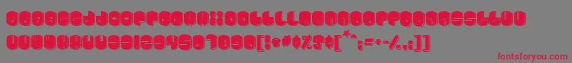 Cosmojunk Font – Red Fonts on Gray Background