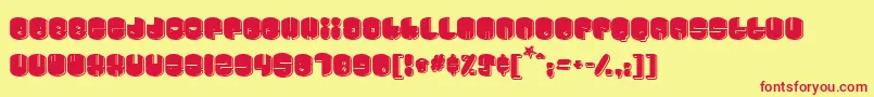 Cosmojunk Font – Red Fonts on Yellow Background