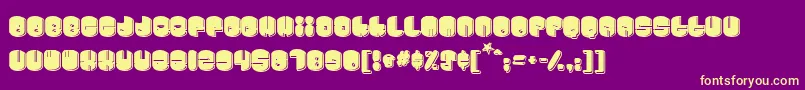 Cosmojunk Font – Yellow Fonts on Purple Background