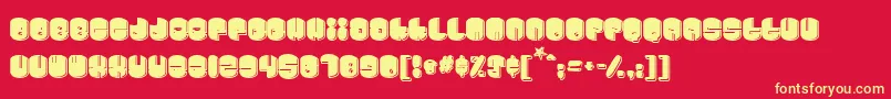 Cosmojunk Font – Yellow Fonts on Red Background