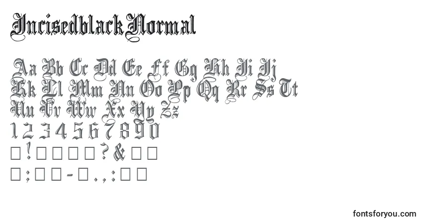 IncisedblackNormal Font – alphabet, numbers, special characters