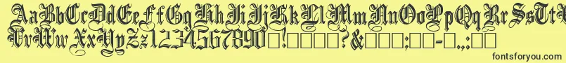 IncisedblackNormal Font – Black Fonts on Yellow Background