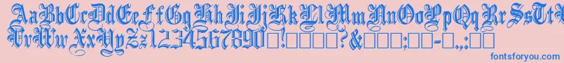 IncisedblackNormal Font – Blue Fonts on Pink Background