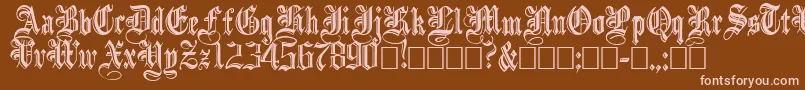 IncisedblackNormal Font – Pink Fonts on Brown Background